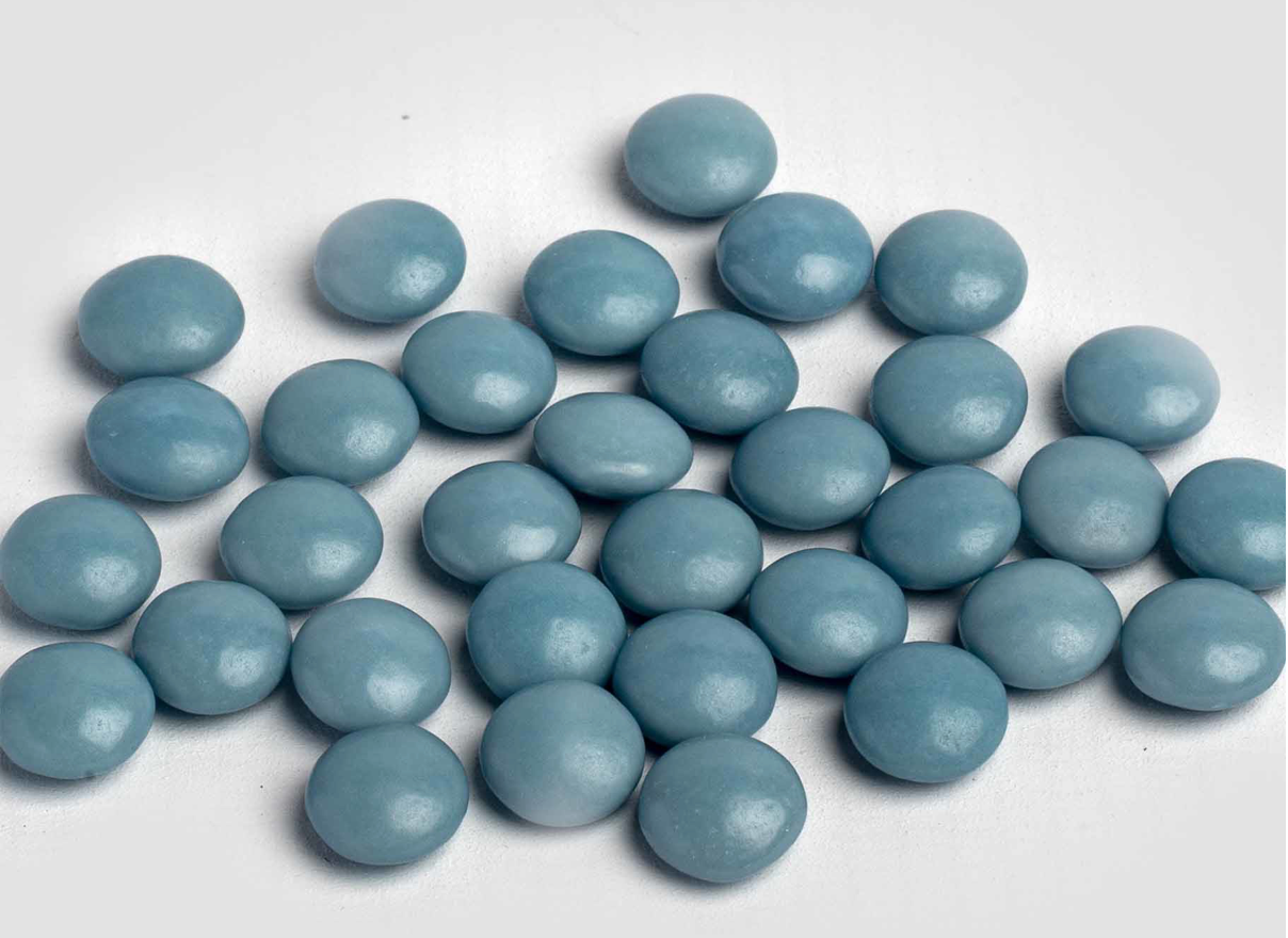 Mini confetti's (cactusblauw glanzend)